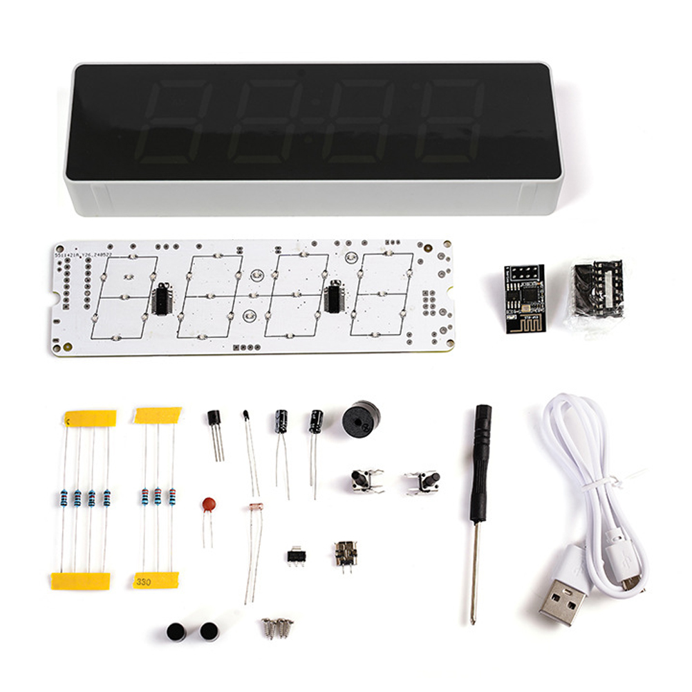 Diy Electronics For Beginners - Kit d'horloge WiFi coloré, horloge électronique