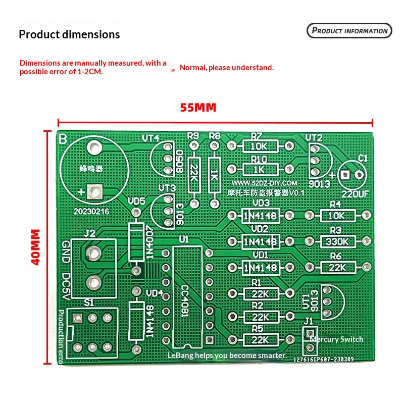 Kit DIY d'alarme antivol anti- - Diy Motorcycle Electronics avis et prix