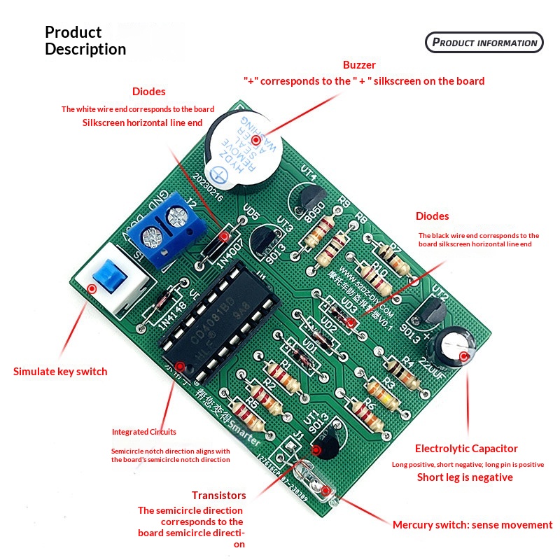 Kit DIY d'alarme antivol anti- - Diy Motorcycle Electronics avis et prix